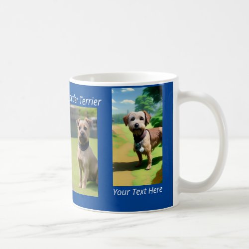 Border Terriers 4 cute pictures personalized Coffe Coffee Mug