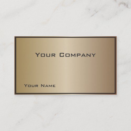 Bordered Bronze Corporate  Business Card