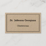 [ Thumbnail: Bordered, Simple Obstetrician Business Card ]
