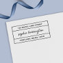 Bordered Stylish Script Name Return Address Self-inking Stamp