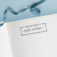 Bordered This Book Belongs To Trendy Script Name