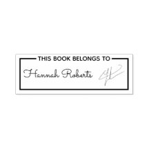 Bordered This Book Belongs To Trendy Script Name