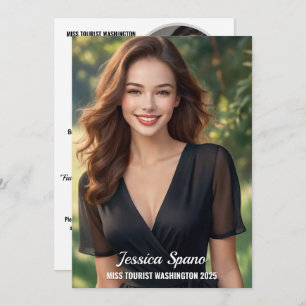 Borderless Pageant Autograph Photo Card