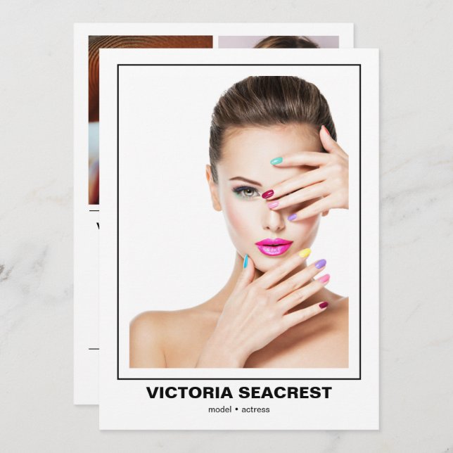 Borderline 4 Double-Sided Model Comp Card (Front/Back)