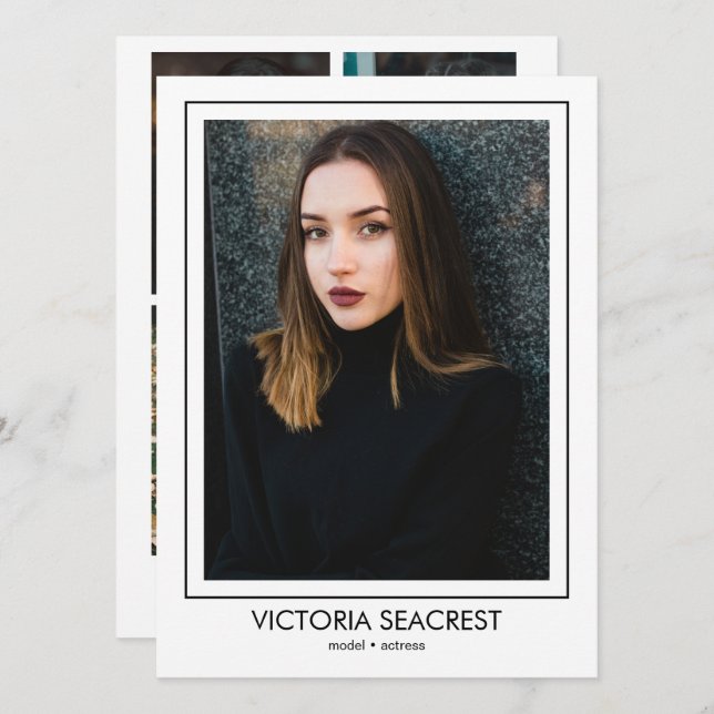 Borderline 5 Actor Model Talent Comp ZED Card (Front/Back)