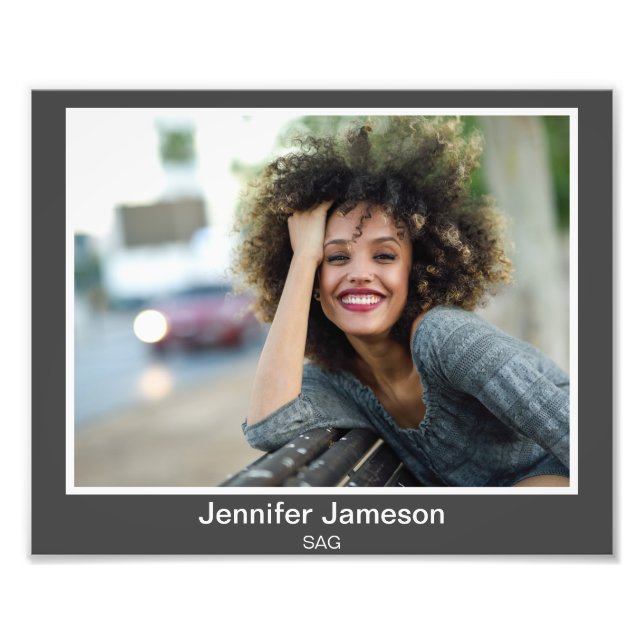 Borderline Actor Acting Headshots Landscape Photo Print (Front)