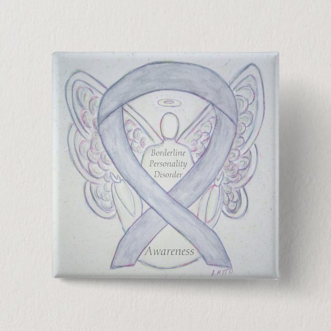 Borderline Personality Disorder Guardian Angel Pin (Front)