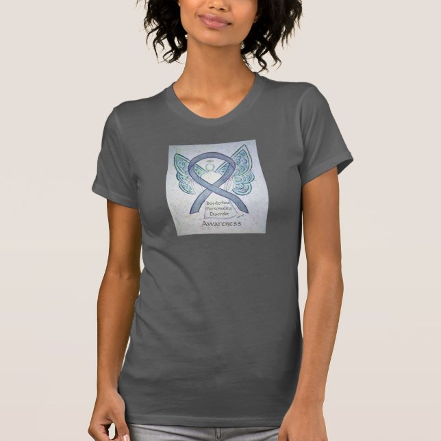 Borderline Personality Disorder Ribbon Angel Shirt (Front)