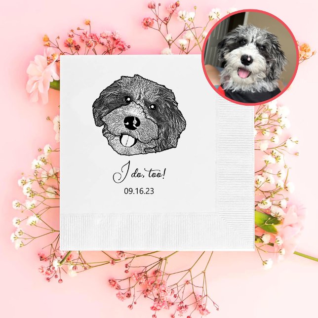 Bordoodle Dog Personalized I Do Too  Napkins (Creator Uploaded)