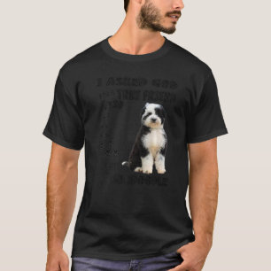 Bordoodle Ratio Mom Dad Print Cute Border Collie P T-Shirt