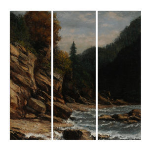 Bords du lac Léman – Gustave Courbet Triptych