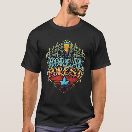 Boreal Forest Flag Design T_Shirt