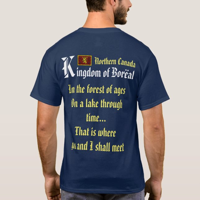 Boreal Forest Medieval Village T-Shirt (Back)