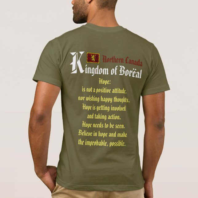 Boreal Forest Medieval Village T-Shirt (Back)