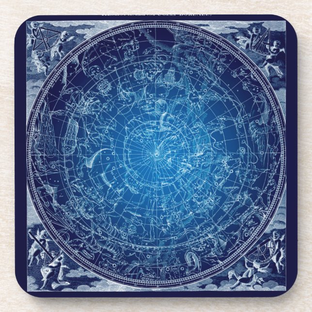 Boreal Hemysphere Sky constellations Drink Coaster (Front)