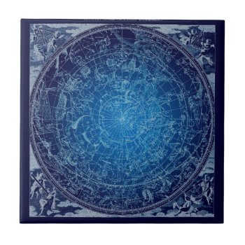 Boreal Hemysphere Sky Constellations Tile by Polipop at Zazzle