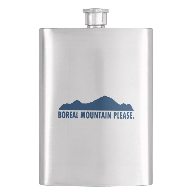 Boreal Mountain California Please Flask (Front)