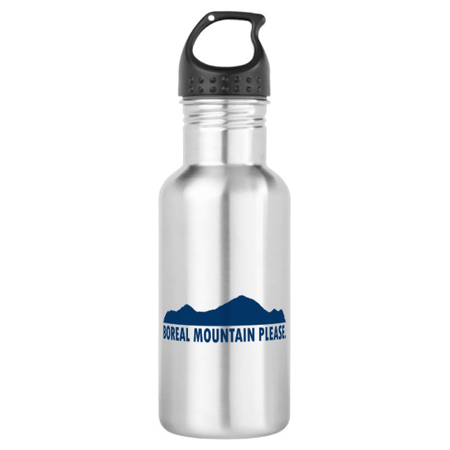 Boreal Mountain California Please Stainless Steel Water Bottle (Front)