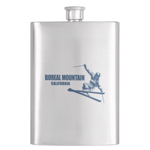 Boreal Mountain California Skier Flask