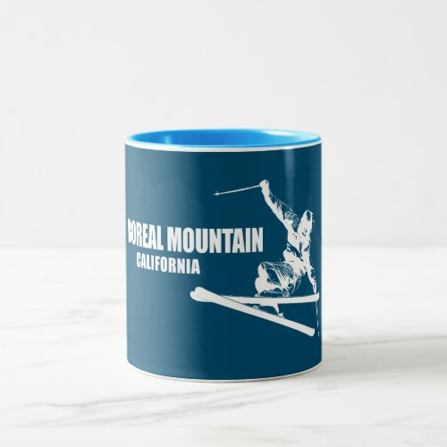 Boreal Mountain California Skier Two_Tone Coffee Mug