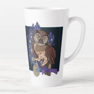 Boreal Night Tree Owl  Latte Mug