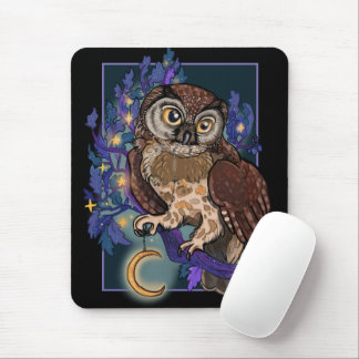 Boreal Night Tree Owl  Mouse Pad