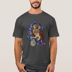 Boreal Night Tree Owl T-Shirt
