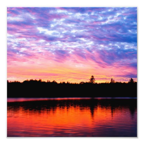 Boreal Sunset Landscape Photo Print