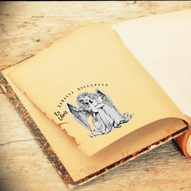 Bored Angel Girl Wood Art Stamp (Creator Uploaded)