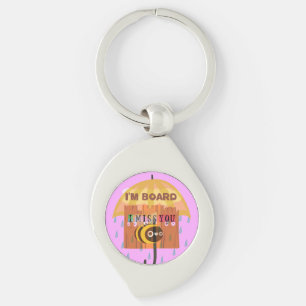 Bored Bee: A Rainy Day Mood. "I Miss You" Keychain