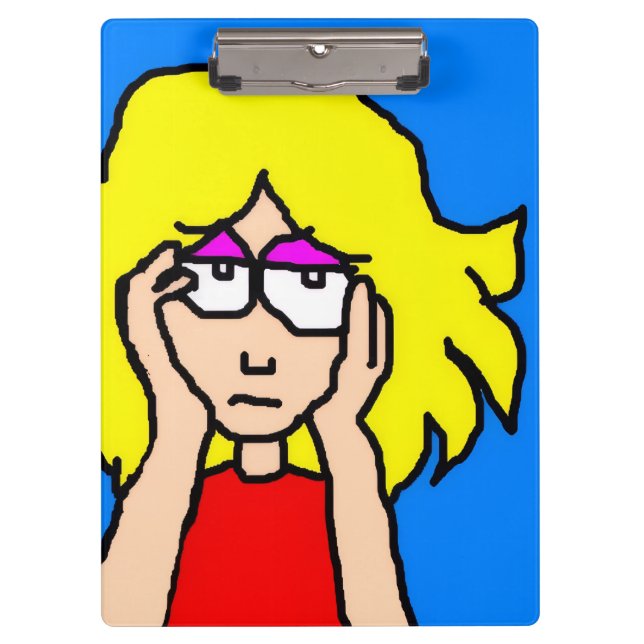 bored blonde  clipboard (Front)