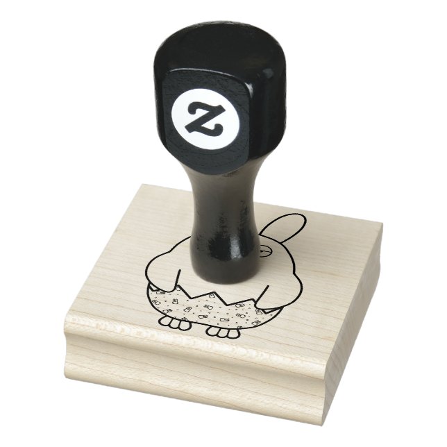 Bored Bunny Chick Rubber Stamp (Stamp)