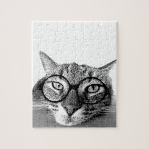 Bored Cat with Glasses Puzzle