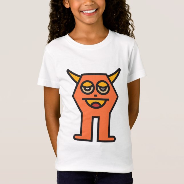 bored monster with horns T-Shirt (Front)