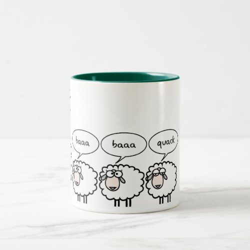 Bored Sheep Two_Tone Coffee Mug