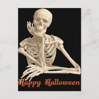 Bored Skeleton Postcard by StuffOrSomething at Zazzle