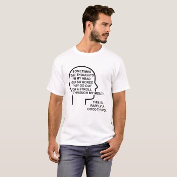 Bored Thoughts Funny Tshirt by FunnyBusiness at Zazzle