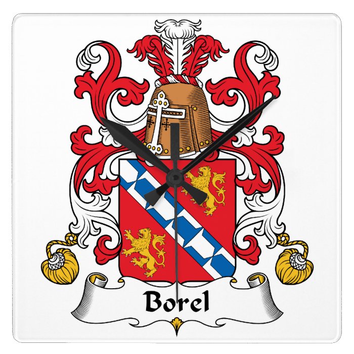 Borel Family Crest Clocks 