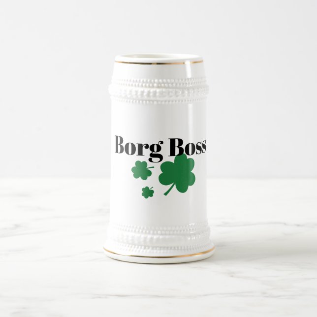 Borg Boss Irish Beer Stein - Perfect Gift (Center)