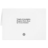 Borghese Park, Rome Card (Back Horizontal)