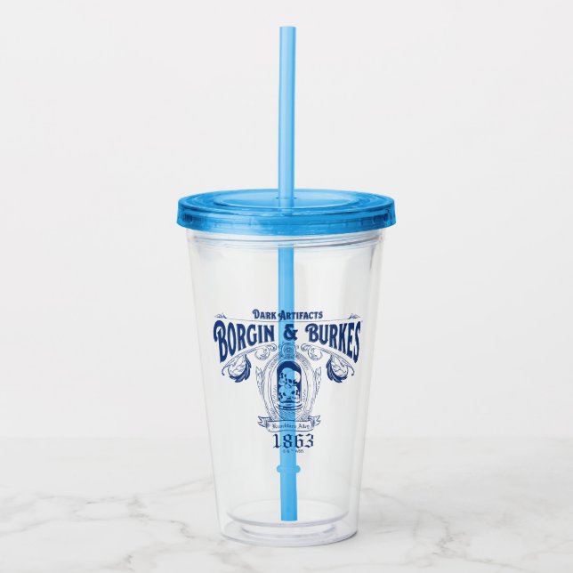 BORGIN & BURKES™ Dark Artifacts Store Graphic Acrylic Tumbler (Front)