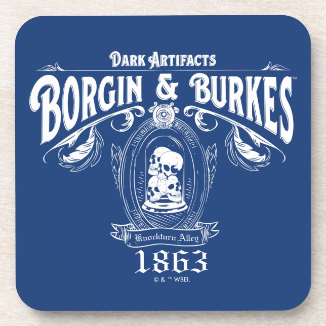 BORGIN & BURKES™ Dark Artifacts Store Graphic Beverage Coaster (Front)