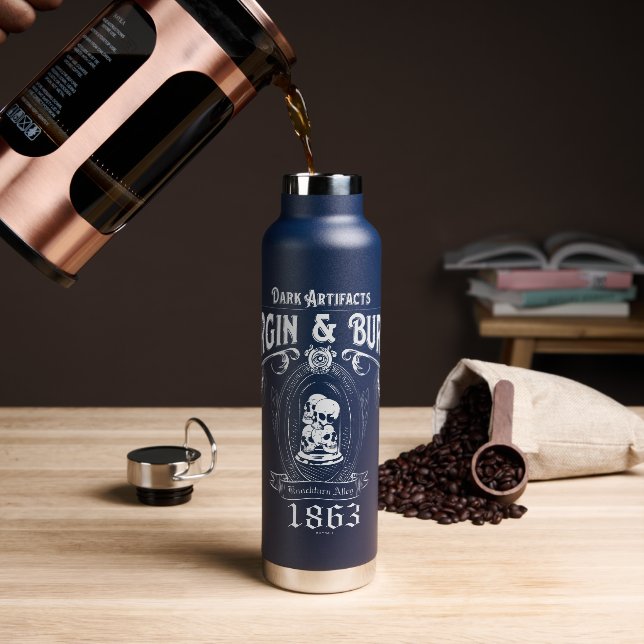 BORGIN & BURKES™ Dark Artifacts Store Graphic Water Bottle (Coffee)