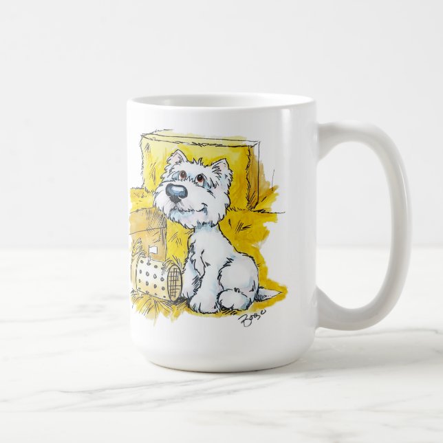 Borgo Westie Barnhunt Mug (Right)