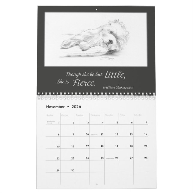 Borgo's The Artful Westie 2023 Calendar (Nov 2026)