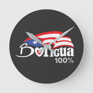 Boricua 100% Puerto Rico Clock