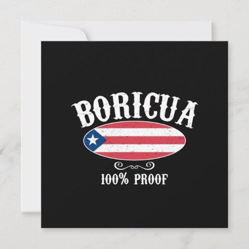 Boricua 100 Puerto Rico Greeting Card FLAT