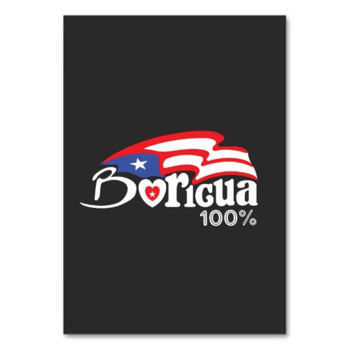 Boricua 100  Puerto Rico Table Card