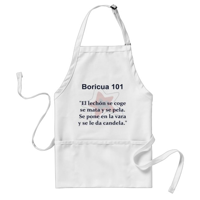 Boricua 101 Apron (Front)