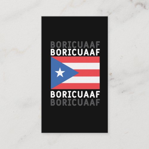 Boricua AF Puerto Rico Flag Pride Business Card